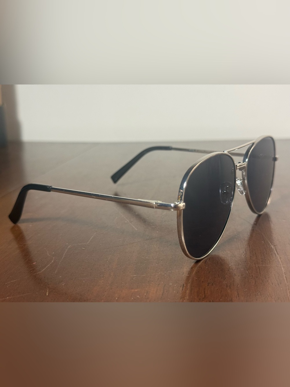 American Eagle Top Bar Aviator Sunglasses Silver Color 6995